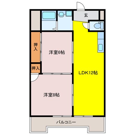 ロイヤルハイツ白子駅前の物件間取画像